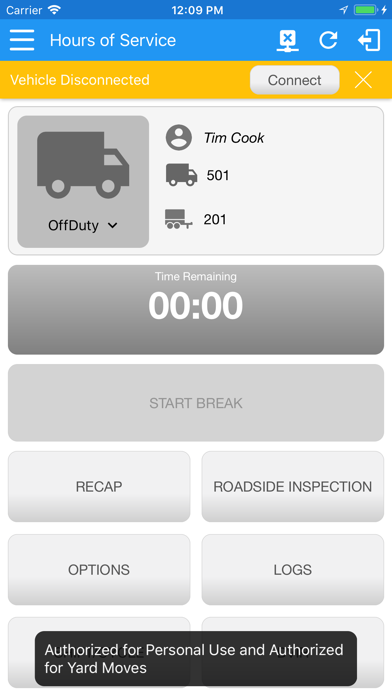 Screenshot #1 pour FleetWaze eLog