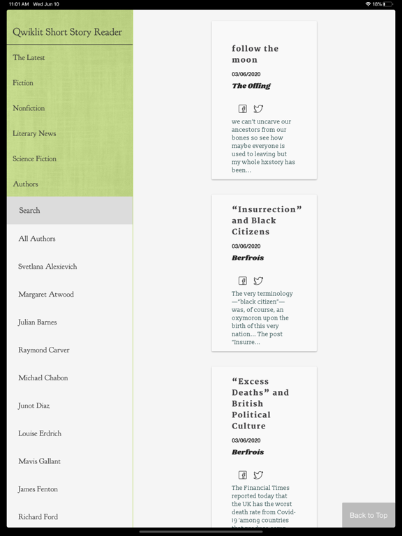 Screenshot #5 pour Qwiklit Short Story Reader
