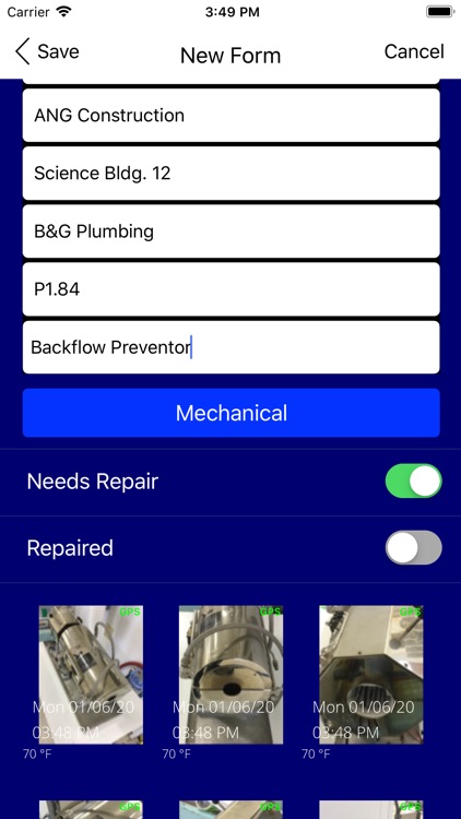 Mechanical Report App