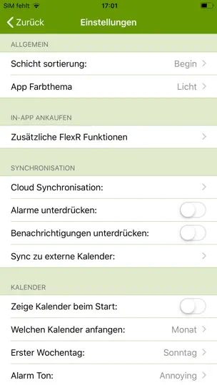 Screenshot von FlexR (Schicht Planer) auf dem iPhone 3