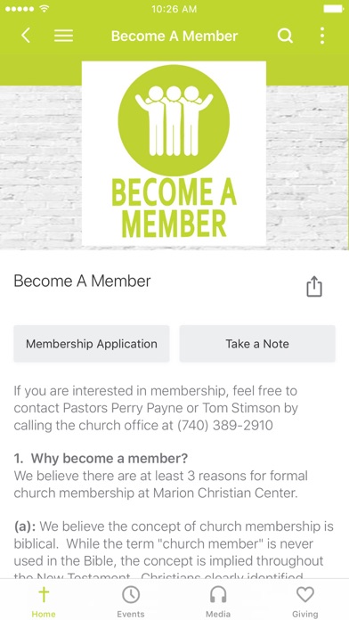 Marion Christian Center Screenshot