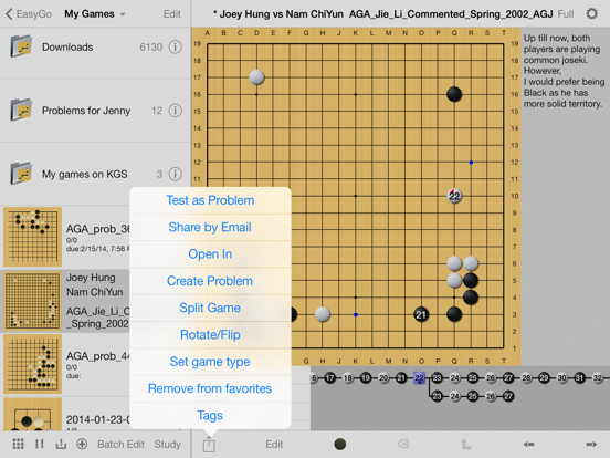 Screenshot #5 pour EasyGo Pro-Tsumego, SGF editor