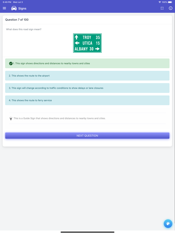 Iowa DOT Permit Test iPad screenshot