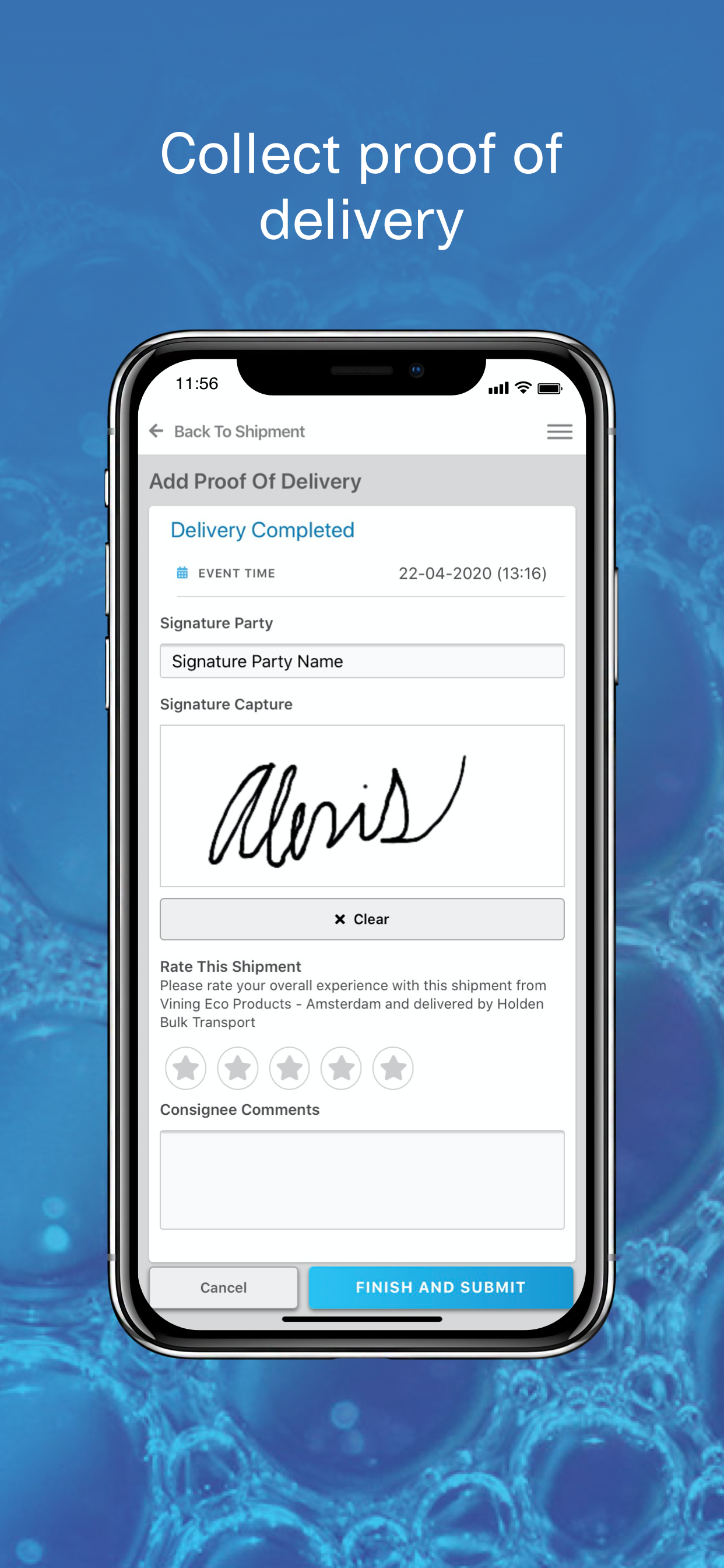 Elemica ePOD screenshot 3