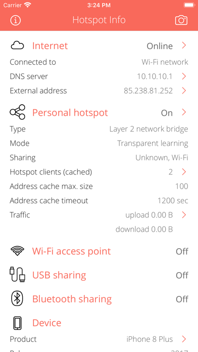 Hotspot Info Screenshot