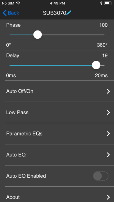Screenshot #2 pour ELAC SUB Control 2.0