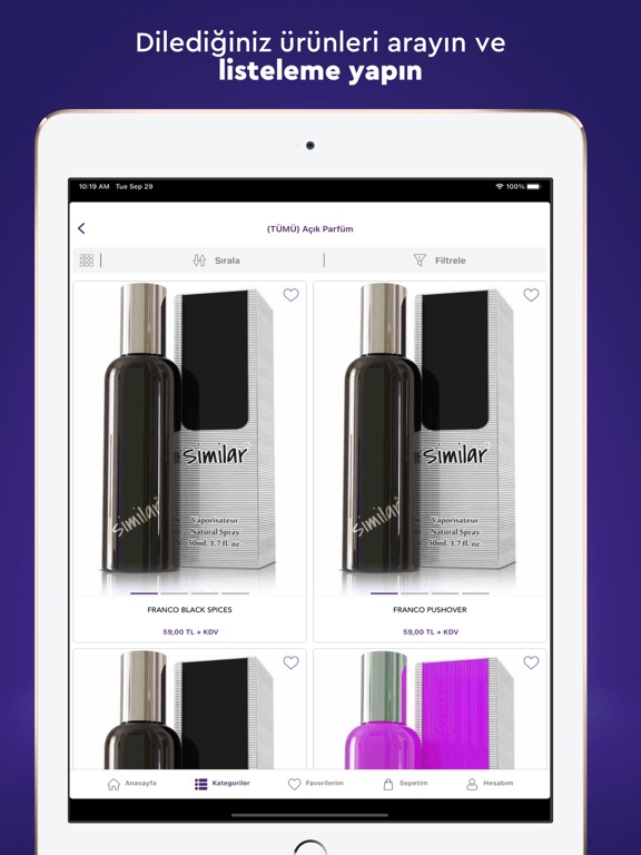 Parfümevi iPad screenshot 3 - Shopping app