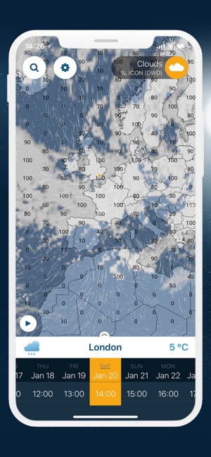 Ventusky: Weather Maps(圖4)-速報App