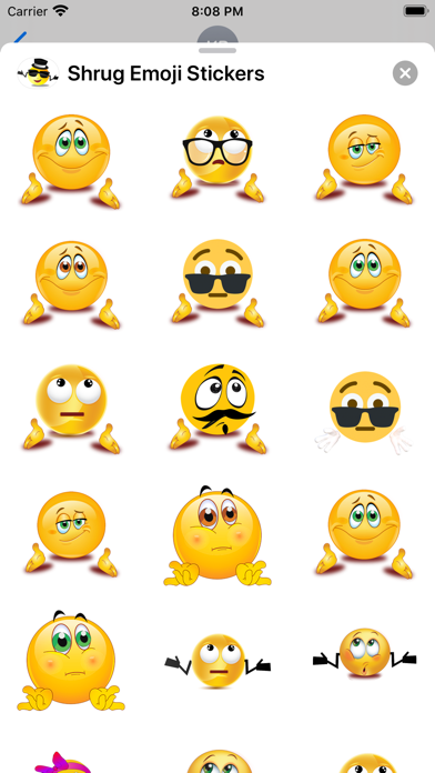Shrug Emoji Sticker Packのおすすめ画像3