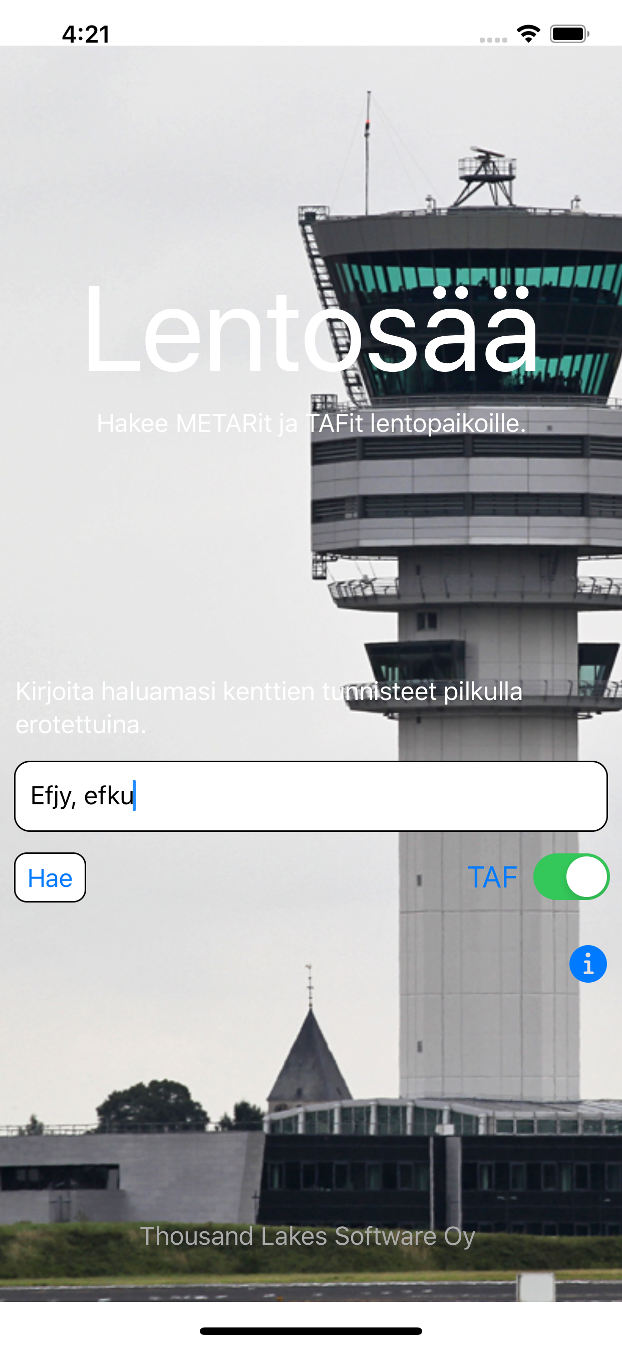 Lentosää screenshot 2