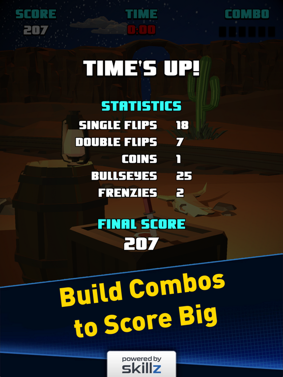 Screenshot #6 pour Flippy Knife Throw Skillz Game