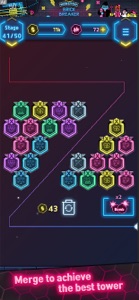 Neon Merge Defense screenshot #5 for iPhone