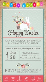 Easter Invitation Card Wishes screenshot