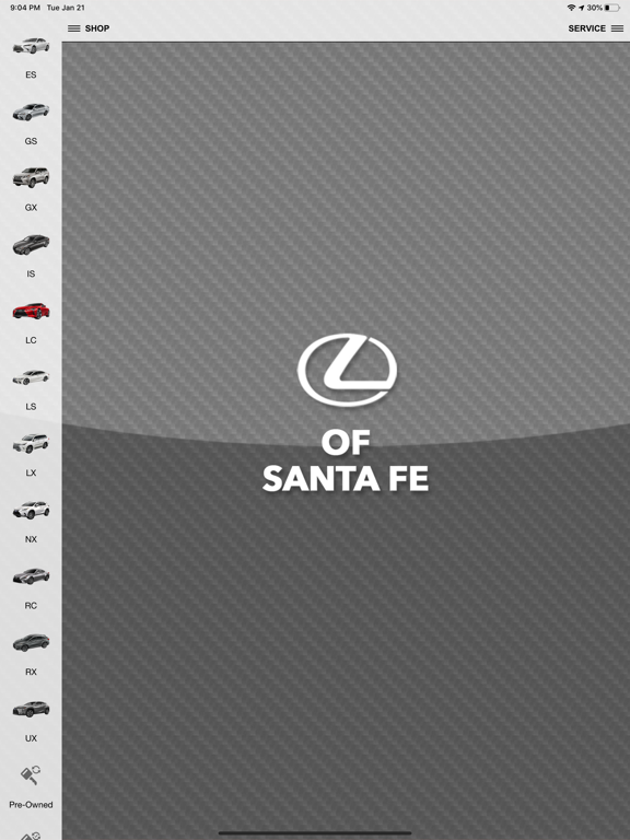 Lexus of Santa Fe iPad screenshot 1 - Shopping app