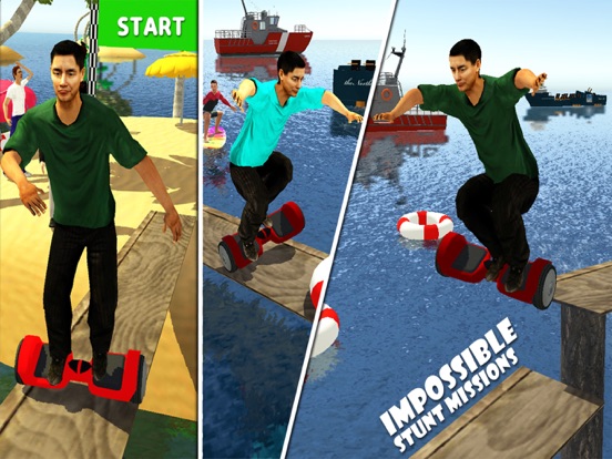 Beach Race :Scooter Stunt Game iPad screenshot