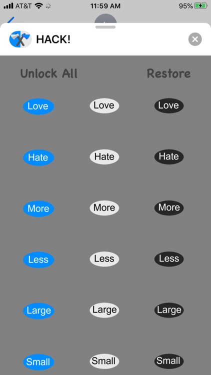 HACK! Reverse Yes No Stickers