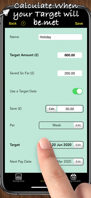 ‎Savings Goals Pro Screenshot