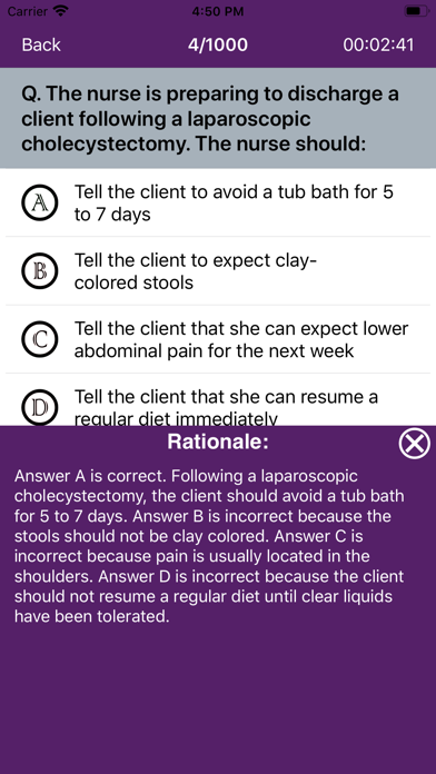 NCLEX PN Practice Tests iPhone screenshot 7 - Education app