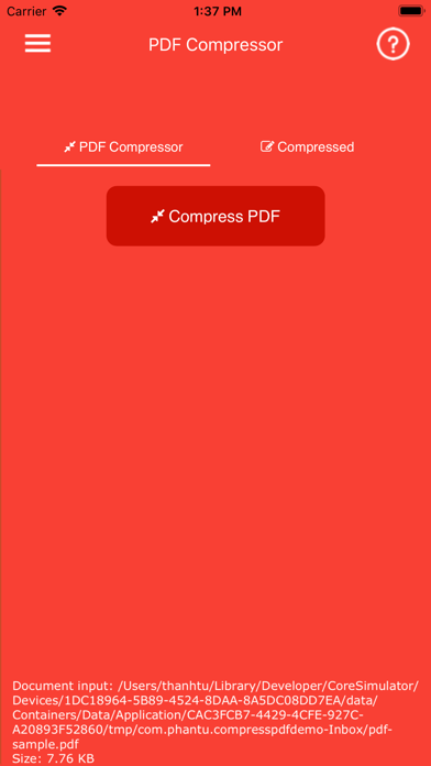 Screenshot #2 pour compresser le fichier pdf