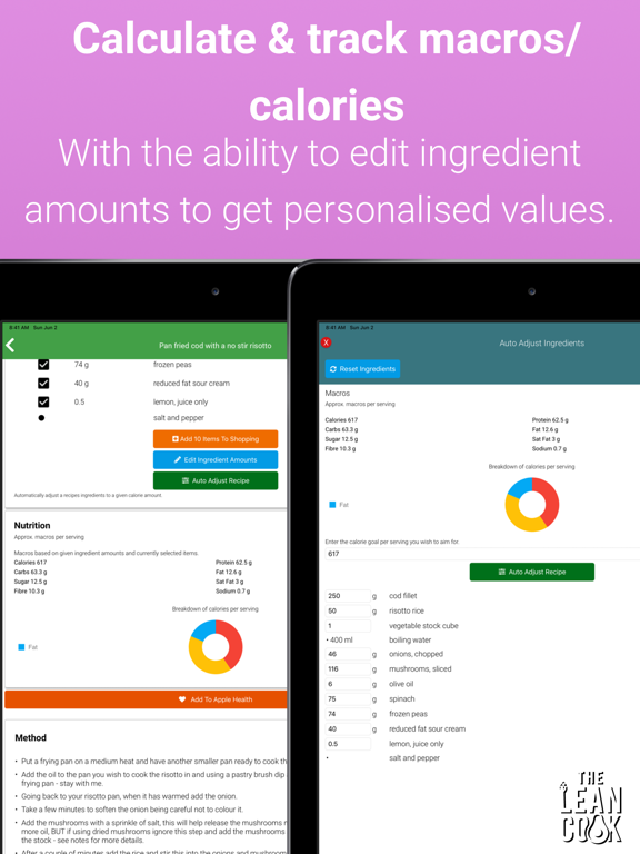 The Lean Cook Healthy Recipes iPad screenshot 3 - Food & Drink app