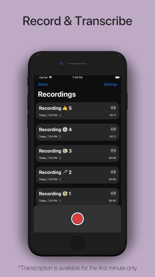 #1. Record Me (With Transcription) (iOS) โดย: priyans brahmbhatt