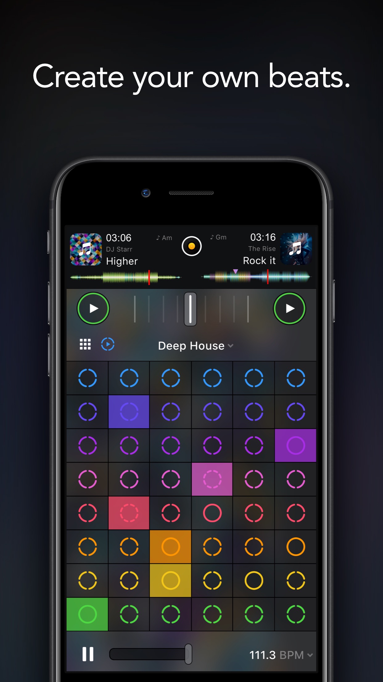 Screenshot do app djay - DJ App & Mixer