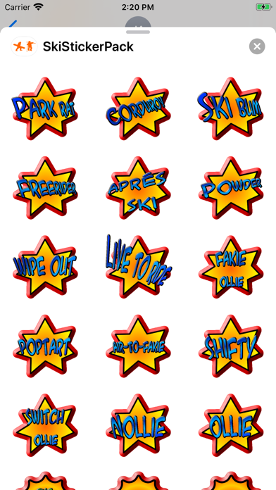 Ski Stickers Screenshot