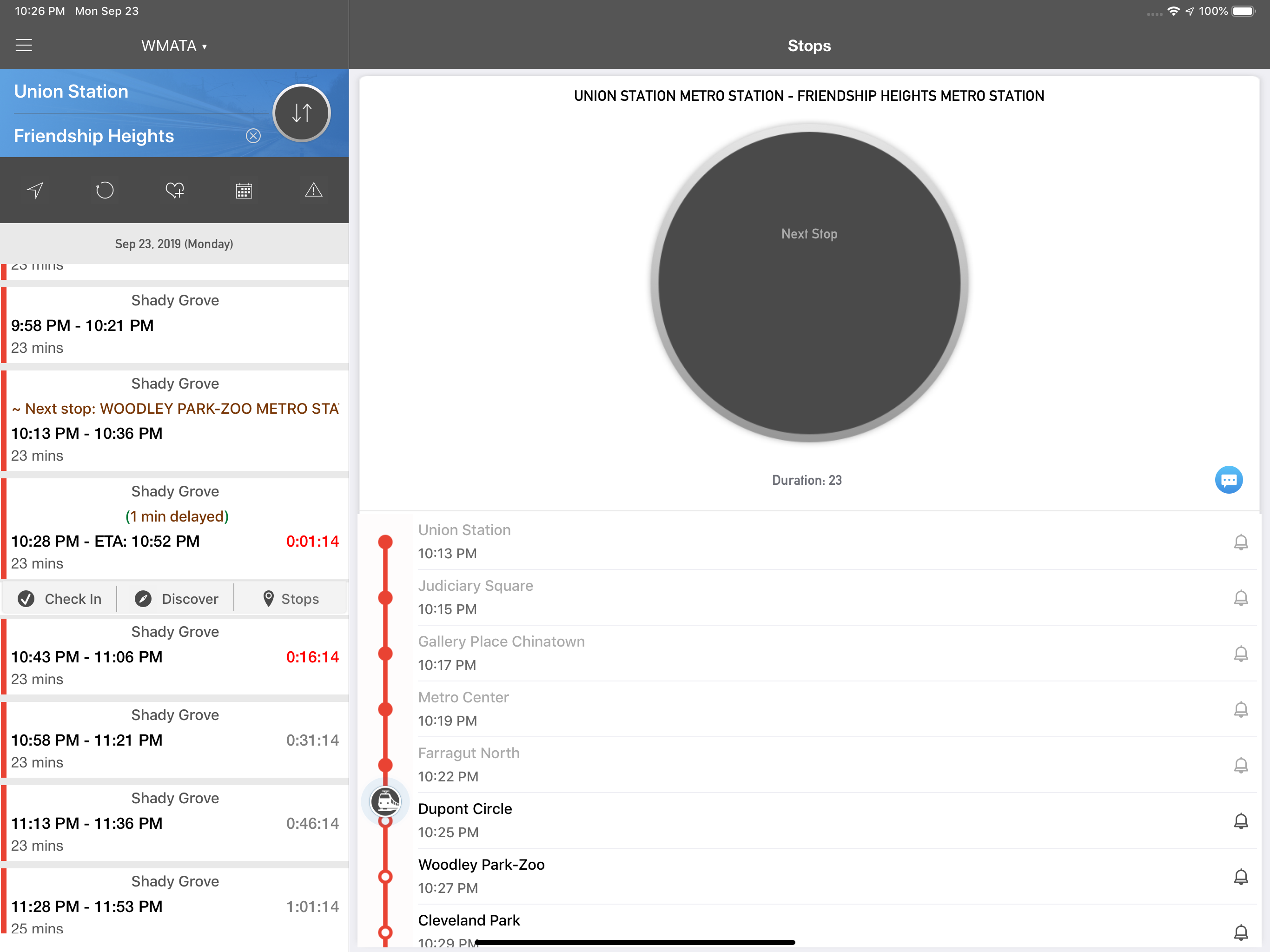 onTime : DC Metro - WMATA screenshot 5