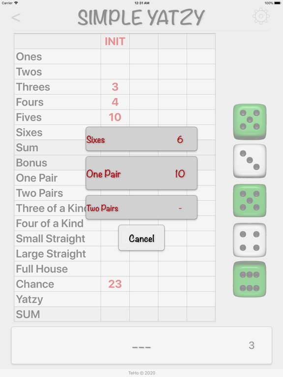 Screenshot #5 pour Simple Yatzy