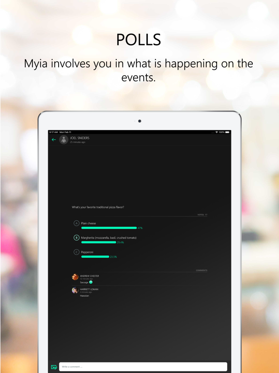 Myia iPad screenshot 5 - Social Networking app