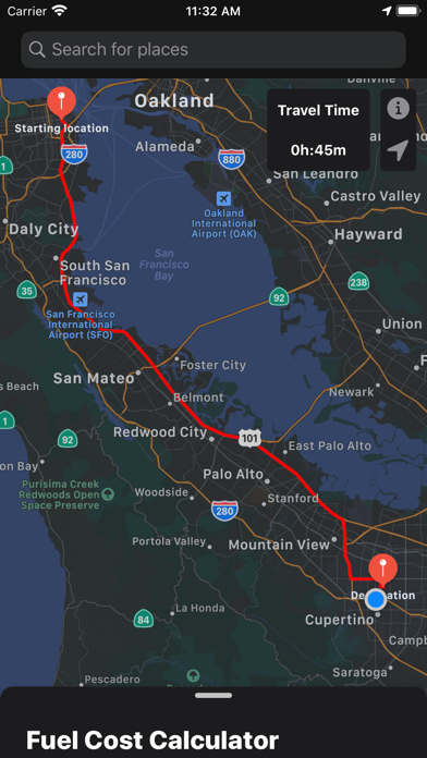 Screenshot #1 pour Fuel Cost Calculator - Maps