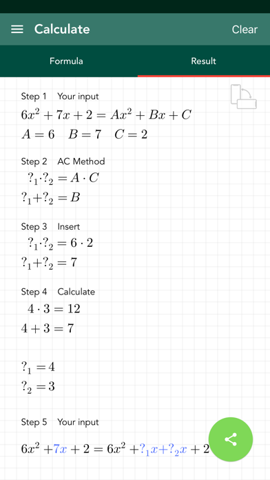 AC Method for Factoring screenshot 2