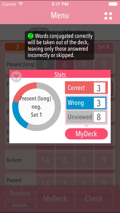 GENKI Conjugation Cards—Exercises for Japanese Verb/Adjective Conjugations Screenshot 4