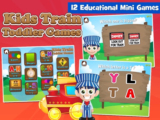 Kids Train Toddler Games iPad screenshot
