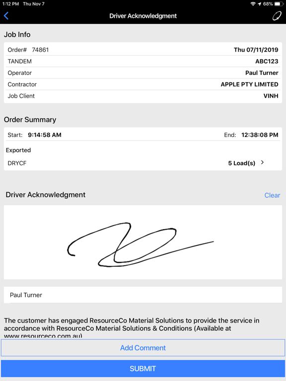 eDockets iPad screenshot