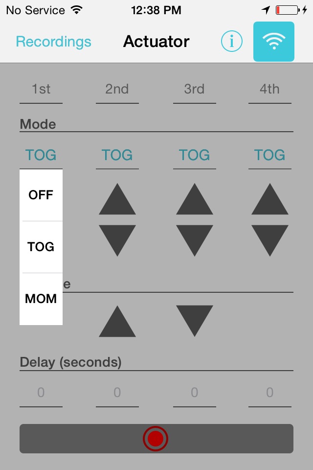 Wi-Fi Actuator Control App screenshot 2