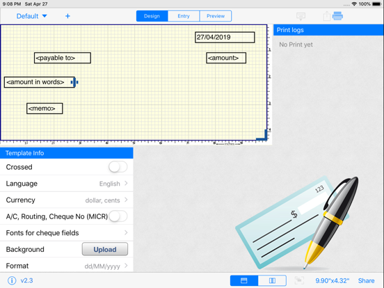 Screenshot #4 pour Print Cheque