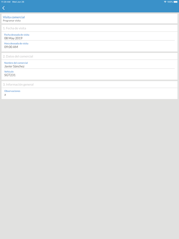 OnTrack Enterprise Cliente iPad screenshot