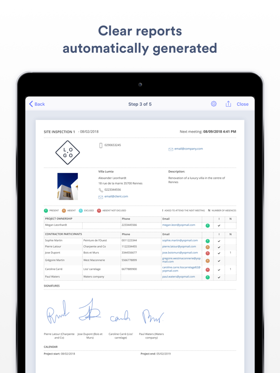 Archireport iPad screenshot 2 - Productivity app