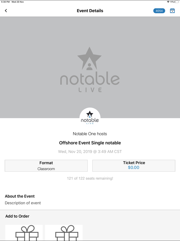NotableLive iPad screenshot 4 - Entertainment app