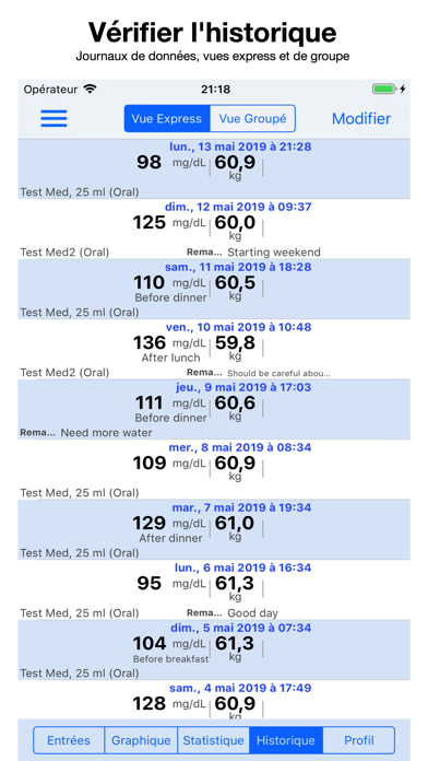 Screenshot #3 pour Glucose Moniteur