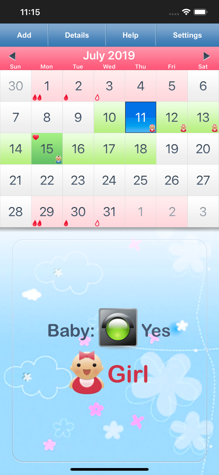 Fertility & Period Tracker screenshot 1