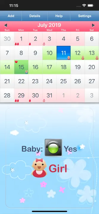 Fertility & Period Tracker: Screenshot 1 von 5