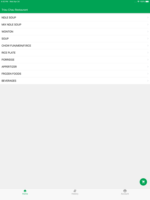 Trieu Chau Restaurant iPad screenshot