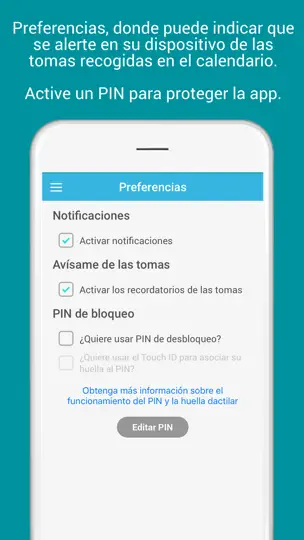 Captura de pantalla de Mi Prescripcion en iPhone 8