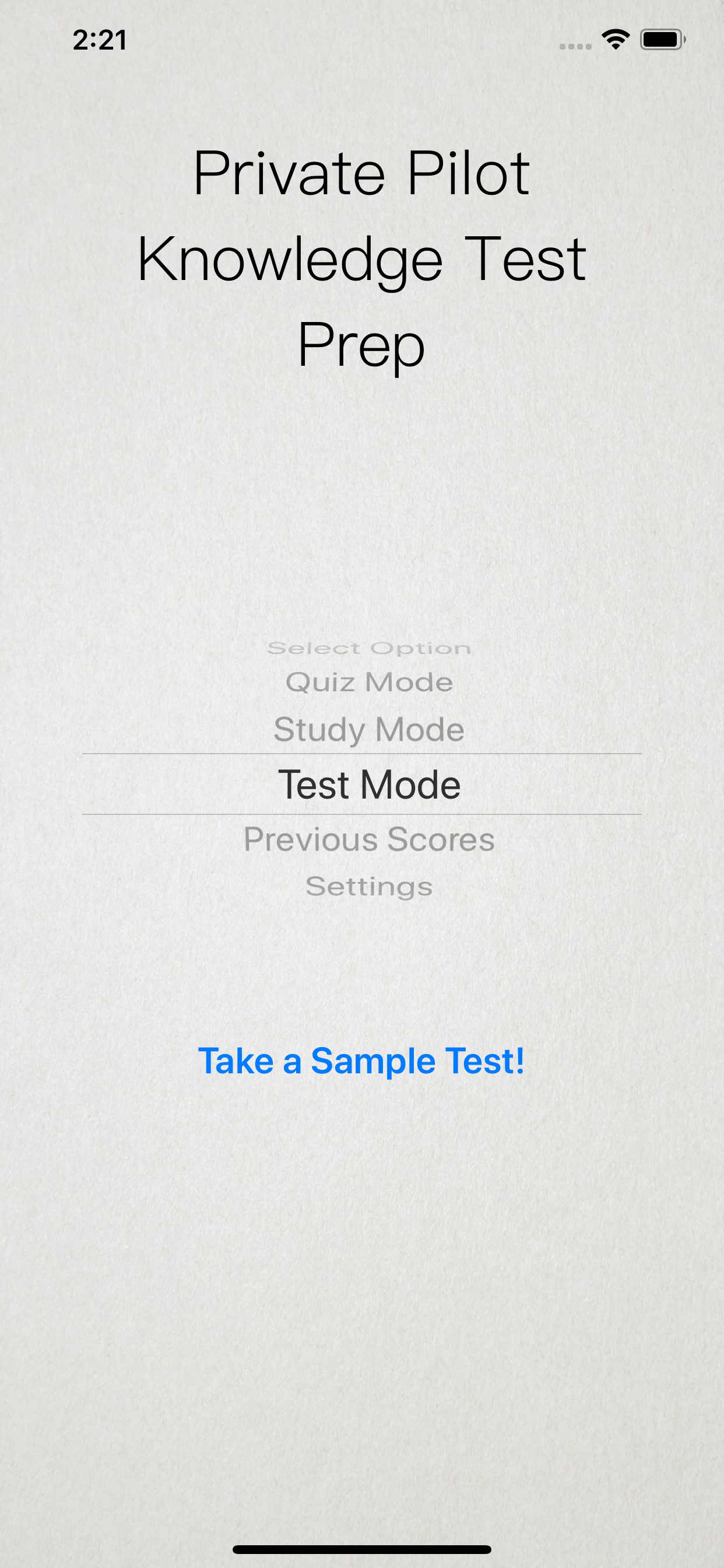 Powered Parachute Test Prep