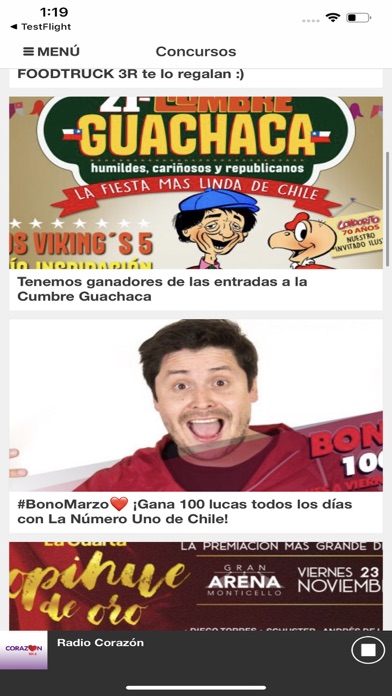 Radio Corazón Chile Screenshot