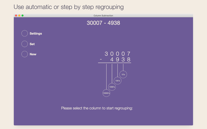 Column Subtraction screenshot 4