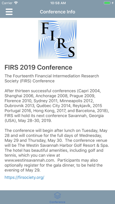 FIRS 2019 Conference screenshot 2