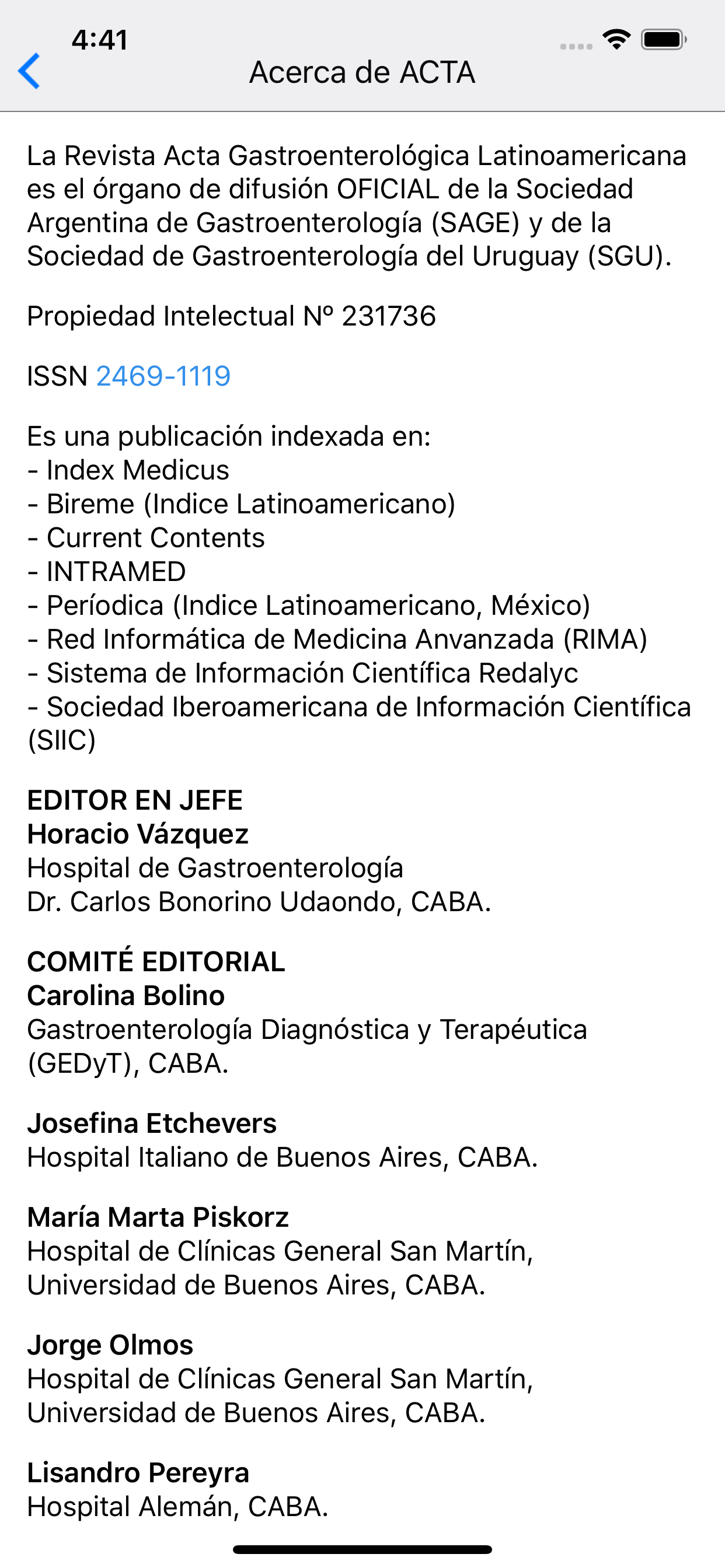 Acta Gastroenterol Latinoam. screenshot 4